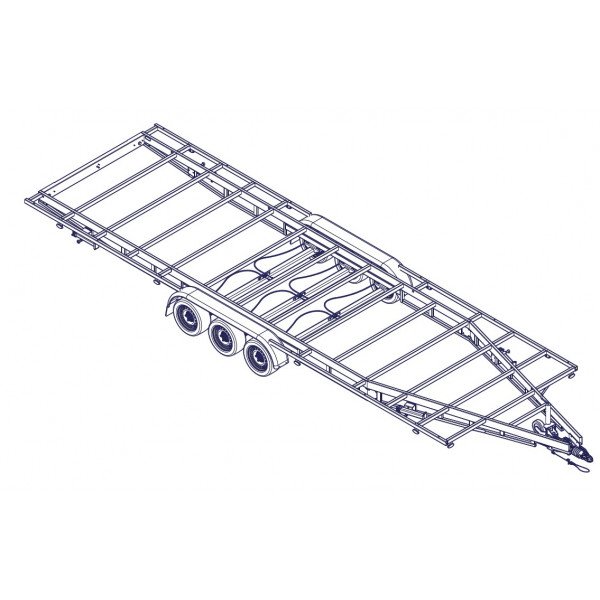 7m80 3 essieux 1800kg - Remorque pour Tiny House